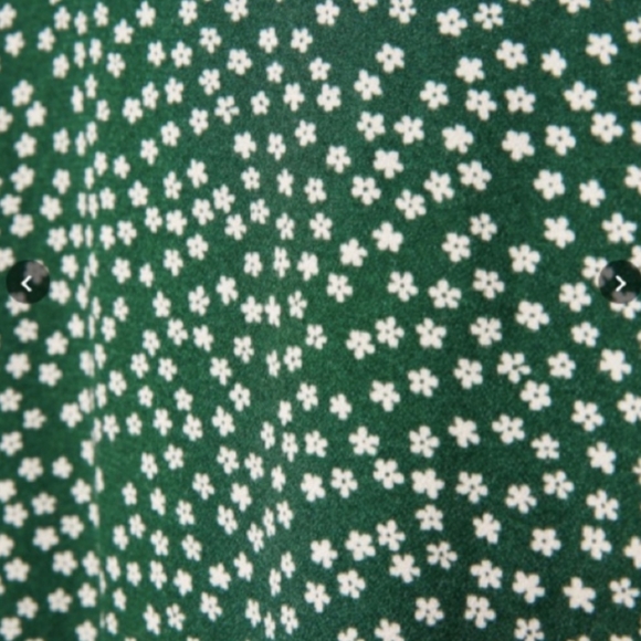 REFORMATION Green White Ditsy Floral Wyoming Button Front Fauna Midi Dress - Picture 5 of 10